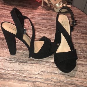 Lauren Conrad black sandal heels - worn once